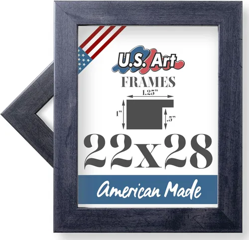 Vista 63 de Marco de fotos de 4 x 6 pulgadas, acabado envuelto suave, plano de 1.25 pulgadas de ancho, bronce oscuro envejecido, 100% madera americana compuesta