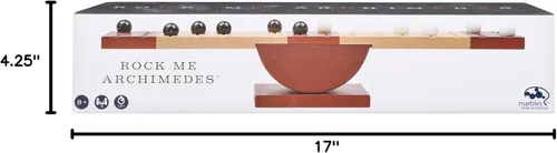 Vista 10 de Rock Me Archimedes, Juego de mesa familiar de rompecabezas de equilibrio y estrategia con canicas, juguete educativo STEM retro, para adultos
