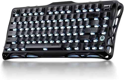 Vista 11 de GravaStar Mercury K1 75% Wireless Mechanical Gaming Keyboard, Aluminum Alloy, Gasket Compact Custom Keyboard Hot-Swap Socket, Linear Switches, RGB