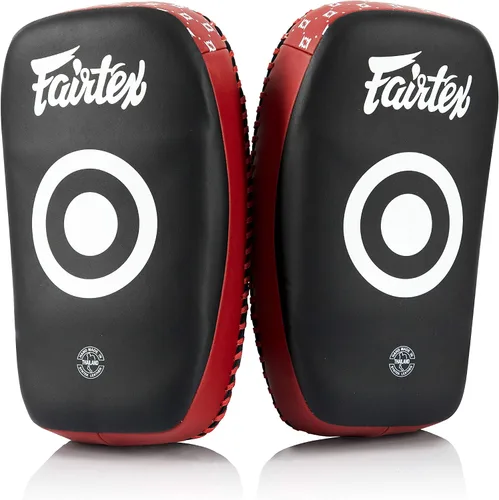 Vista 5 de Fairtex KPLC6 Muay Thai Kickboxing Almohadillas Tailandesas Curvas Pequeñas High-quality microfiber shell with multi-layer foam padding.