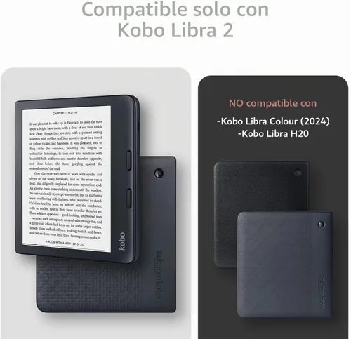 Vista 2 de TUDIA SKN - Funda diseñada para Kobo Libra 2 de 7 pulgadas, no compatible con la versión color 2024, a prueba de golpes, delgada