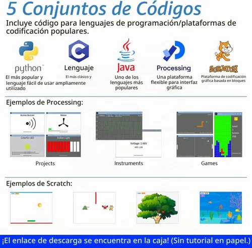 Vista 4 de Freenove Ultimate - Kit de inicio para Raspberry Pi 5 4 B 3 B+ 400 Zero 2 W, tutorial detallado de 962 páginas, código Python C Java Scratch