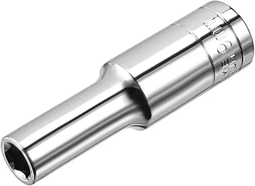 Vista 14 de uxcell 1/2 pulgada Drive 0.315 in 6-Point Deep Socket, métrico, Cr-V (pulido)