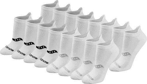 Vista 30 de Saucony Women's RunDry Performance Heel Tab Athletic Socks, Available in S-L (8, 16, 24 Pairs)