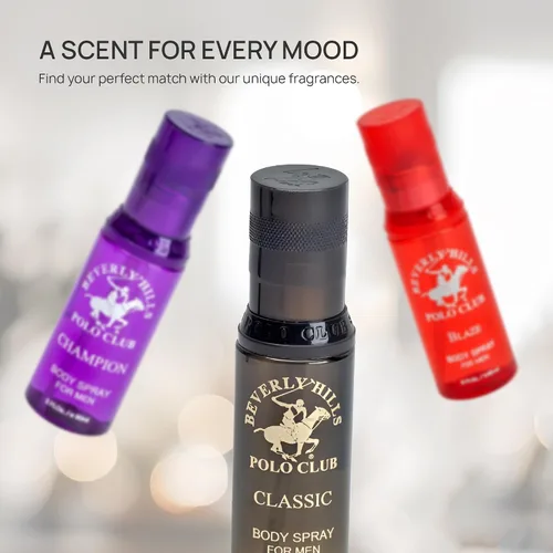 Vista 3 de Beverly Hills Polo Club Colección de spray corporal de 3 piezas: Champion, Classic, Blaze (9 fl oz, diferentes fragancias)