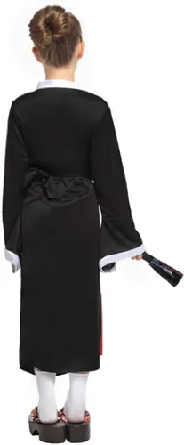 Vista 5 de IKALI Disfraz tradicional japonés de Yukata para niñas, disfraz de cosplay