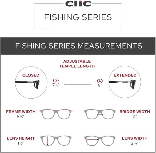 Vista 5 de Clic Magnetic Sunglasses Polarized Lenses 100 UVA and UVB Protection Adjustable Temple Rigid Headband Fishing