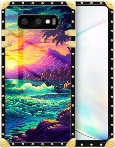 Vista 184 de Funda compatible con Samsung Galaxy S10 4G, TPU suave de lujo y parte trasera de policarbonato duro para niñas y mujeres, funda protectora a prueba