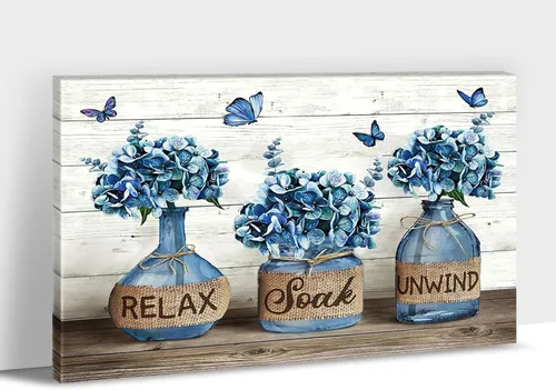 Vista 19 de Arte de pared de granja - Lienzo de arte de pared de margaritas con cita de Jesús, Hoy elijo fe, esperanza, amor, paz, alegría, pintura de flores