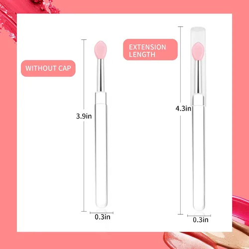 Vista 8 de Aplicadores de máscara de labios reutilizables, juego de 6 brochas de silicona para labios y lápiz labial