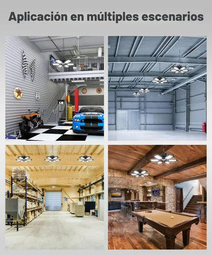 Vista 8 de SEOBIOG Luz de garaje enchufable, 200 W, 20000 lúmenes, luz de tienda enlazable con interruptor de encendido/apagado, luces LED colgantes de 6500 K