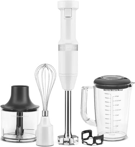 Vista 8 de KitchenAid Batidora de mano con cable de velocidad variable con accesorios, Aqua Sky, KHBV83AQ