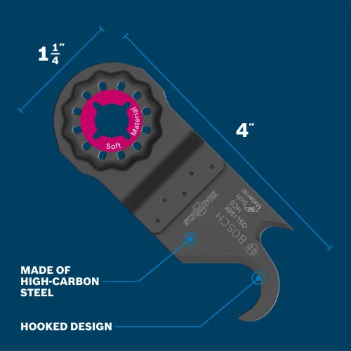 Vista 2 de Bosch OSL138K Cuchilla de Gancho para Herramienta Múltiple Oscilante Starlock® de 1-1/4 Pulgadas