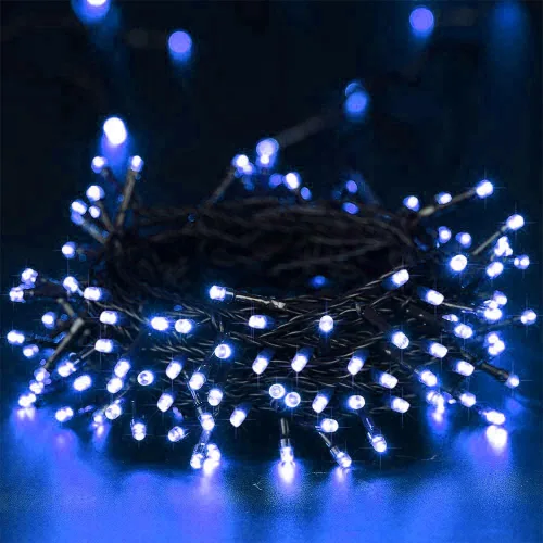 Vista 2 de Luces solares de Navidad para exteriores, 33 pies, 100 luces LED solares de hadas, 8 modos, luces de Navidad impermeables para jardín, patio, hogar