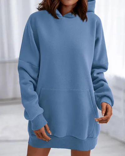 Vista 4 de BTFBM Sudaderas con capucha de gran tamaño para mujer, sudadera con capucha de forro polar, casual, manga larga, suéter de otoño e invierno, moda