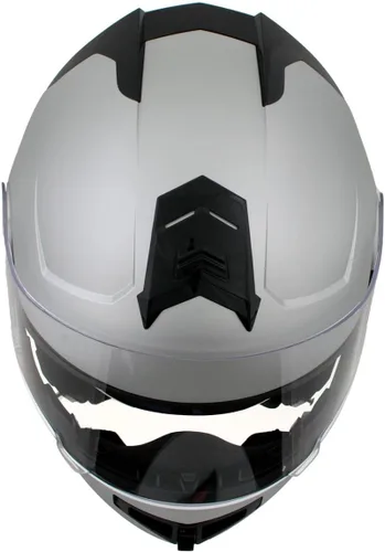 Vista 7 de Milwaukee Helmets H7010 Flat Grey Mayday Modular Casco de motocicleta inalámbrico de cara completa - Stream Music-Llamadas telefónicas