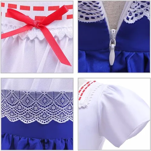 Vista 4 de SZ-TONDA Girls Halloween Dress Costume - Kids Princess Party Cosplay Clothes Summer Dress Outfit