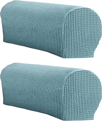 Vista 9 de LINGXIYA Funda de Reposabrazos de Terciopelo Suave y Elástico, Fundas para Reposabrazos de Sillas/Sofas, Fundas para Brazos de Sofá, Protector