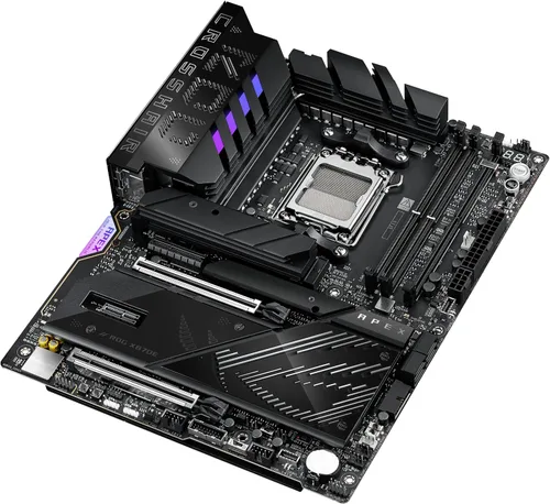Vista 16 de ASUS ROG Crosshair X870E APEX AMD X870E AM5 ATX Placa Base, AI Avanzado Listo para PC, 18+2+2 Etapas, DDR5, Ventilador de Memoria ROG, Tarjeta ROG