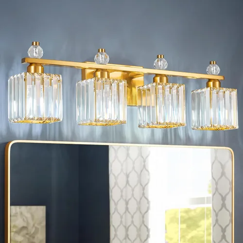 Vista 56 de Luces de Tocador de Baño 2-Luz Placado Negro Iluminación Moderna de Cristal para Tocador sobre Espejo Accesorios de Iluminación de Tocador