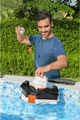 Vista 4 de Bestway AquaRover - Aspiradora robótica automática para piscinas, sobre