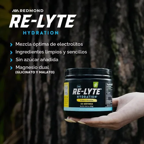Vista 4 de REDMOND Re-Lyte Mezcla de bebidas en polvo con electrolitos sin azúcar