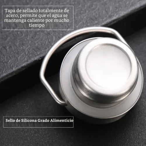 Vista 7 de CDJ - Botella de agua de acero inoxidable con aislamiento al vacío de boca ancha de 12 onzas 316 Stainless Steel Inner, Full Steel Cap, BPA Free