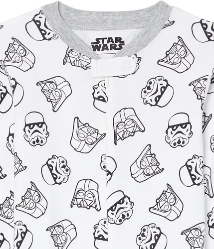Vista 3 de Tienda Essentials Disney L Marvel L Star Wars - Pijama unisex para niños pequeños y bebés con pies de algodón paquete múltiple