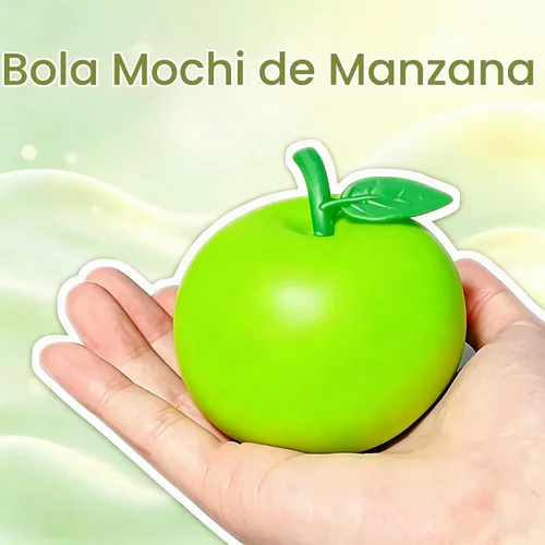 Vista 2 de Bola Mochi de manzana verde, figuras en miniatura, figuras de frutas