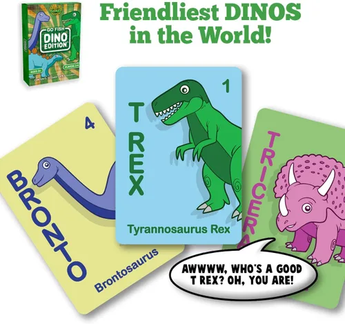 Vista 2 de Wreathy Games® - Juego de cartas Go Fish Edición Dino® - Edades 3 y más (Dino)