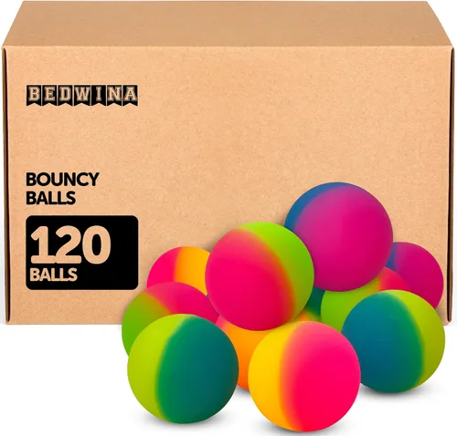 Vista 8 de Jumbo Super Bouncy Balls (Pack) - 2.35-Inch Assorted Color Rubber Balls