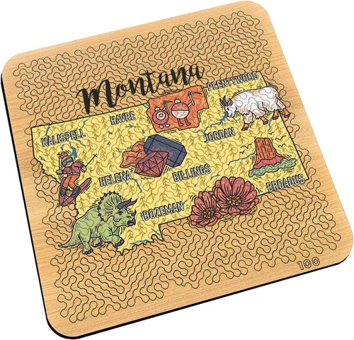 Vista 33 de Torched Mind Bending - Rompecabezas impreso en color con mapa del orgullo estatal (Texas) Rompecabezas duro para adultos 100 piezas Formas