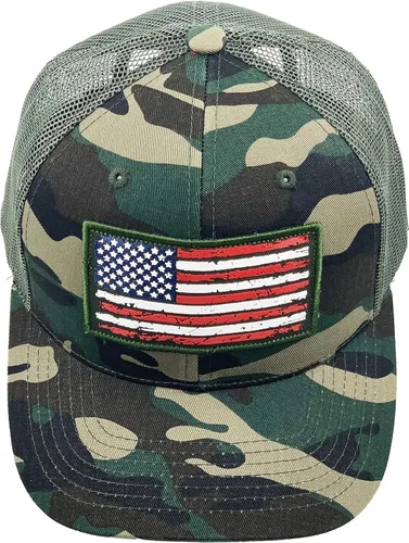 Vista 196 de KBETHOS Tactical Operator Collection USA Fishing Mesh Ballcap Flag Patch America Outdoors Trucker Baseball Cap