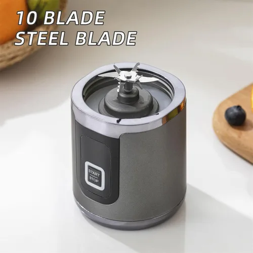 Vista 9 de Máquina de mezcla portátil de 200 W Copa 20.3 fl oz Exprimidor eléctrico Máquina Mezclador de frutas para batidos Multifuncional Smoothie Maker Negro