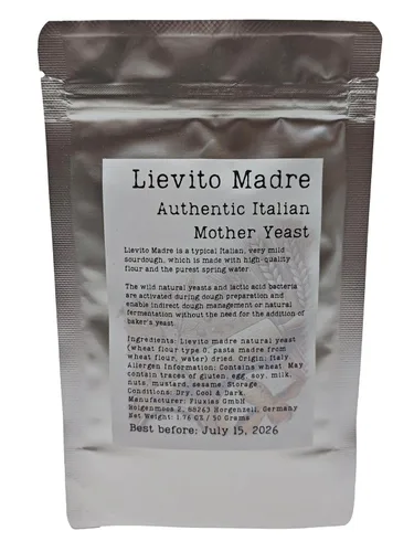 Vista 4 de Lievito Madre Starter Culture - Auténtica levadura madre italiana - Masa madre suave de Italia para fermentación natural, masa madre tradicional
