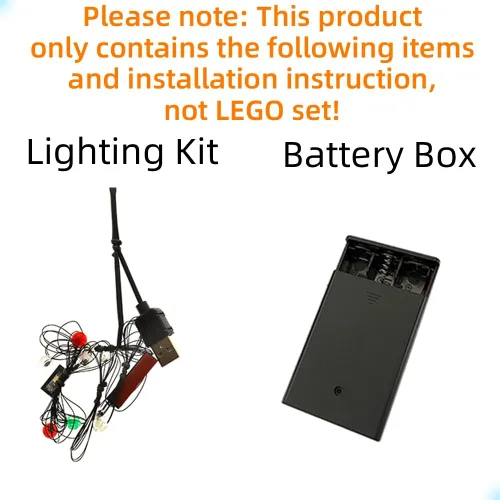 Vista 3 de GEAMENT Kit de luces LED compatible con Lego Airbus H175 Rescue Helicopter – Juego de iluminación para modelo Technic 42145 (modelo no incluido)