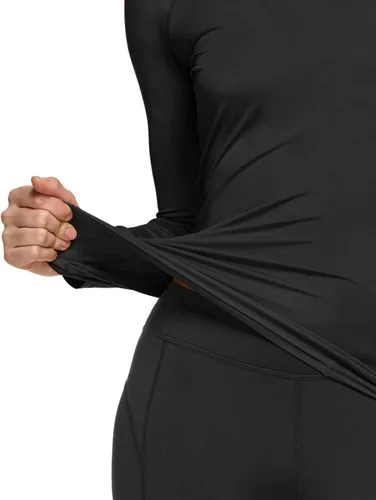 Vista 9 de TSLA - Paquete de 1 o 3 unidades de camiseta de compresión deportiva para mujer, ajuste fresco y seco, camiseta de manga larga para entrenamiento