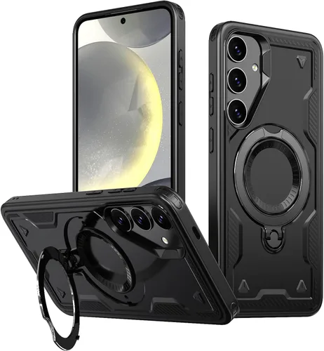 Vista 11 de Funda para Galaxy S23, compatible con MagSafe, funda híbrida 2 en 1 protectora delgada y resistente con soporte magnético invisible para Galaxy S23
