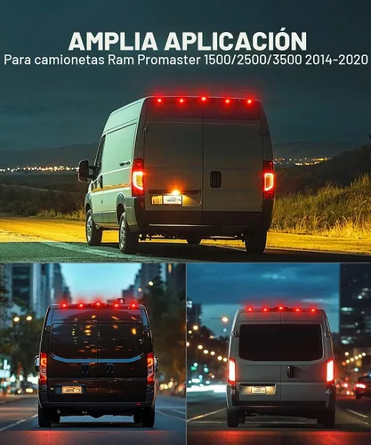 Vista 6 de Partsam 5 piezas de repuesto para Ram Promaster 1500 2500 3500 luces de techo traseras montadas en el techo de la cabina de luces de luz superior