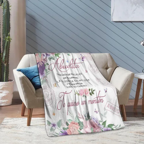 Vista 9 de Regalos de Abuela en español, manta de abbuelita de 60 x 50 pulgadas, regalos para abuelo en español, regalos para abuela en español, regalo