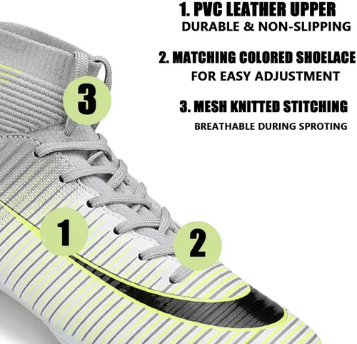 Vista 2 de Soccer Cleats for Mens Womens Turf Soccer Shoes SD