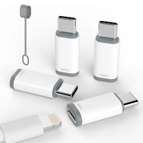 Vista 7 de Thousover Paquete de 4 adaptadores Lightning a USB C para iPhone 15/16/17 Pro/17 Pro Max, para cargador de iPhone 17/16, accesorios 17/16, carga