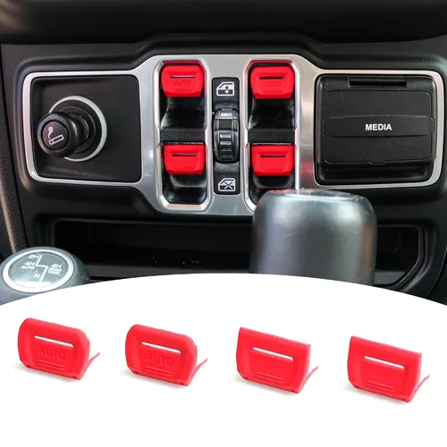 Vista 10 de Cubierta para interruptor de ventana de consola central, compatible con Jeep Wrangler JL 2018-2024 2025 2026 2/4 puertas 4XE Gladiator JT