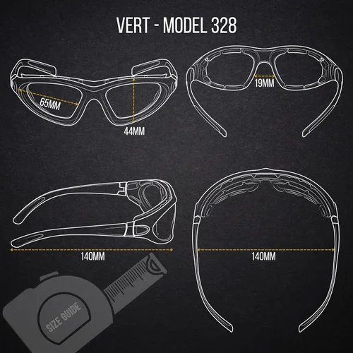 Vista 3 de WYND Blocker Vert - Gafas de sol para motocicleta y deportes al aire libre