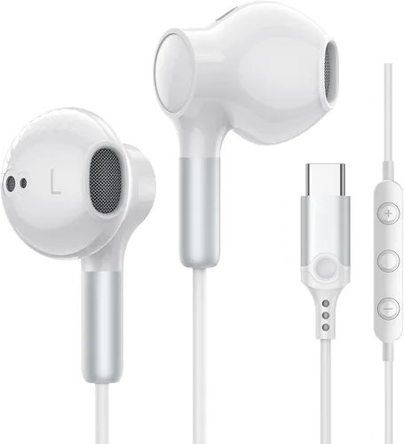 Vista 10 de Auriculares USB C Tipo C Auriculares para Samsung Galaxy S26 S25 S23 A17 Negro