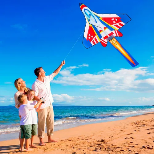 Vista 4 de JOYIN Cometa de playa grande para juegos y actividades al aire libre