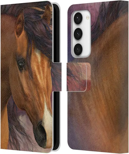 Vista 179 de Head Case Designs Officially Licensed Laurie Prindle A Morgan Christmas Western Stallion Leather Wallet Case Compatible with Samsung Galaxy A07 4G