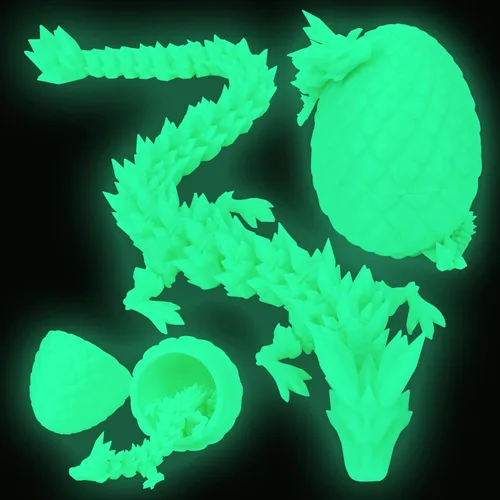 Vista 15 de TBOLINE - Paquete con 4 huevos de dragón impresos en 3D, animales de cristal articulados, juguete para la ansiedad, autismo, TDAH, piezas míticas