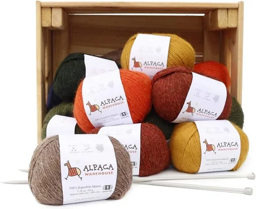 Vista 7 de Juego de 3 madejas de hilo de lana de alpaca 100% - Peso Fingering Lace Worsted - Celestialmente suave y perfecto para tejer y hacer crochet