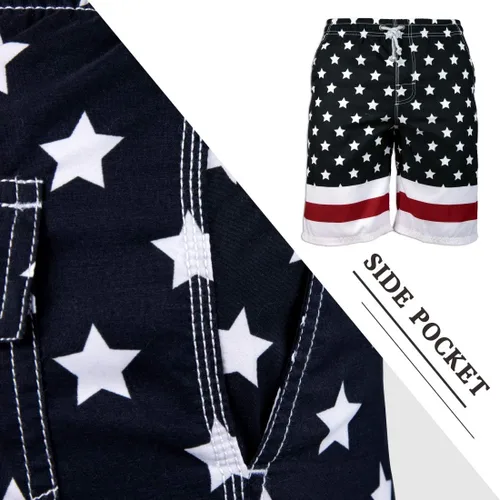 Vista 4 de PREFER TO LIFE Pantalones cortos para hombre, secado rápido, traje de baño para playa, fiesta de vacaciones, bermudas, natación, pantalones grandes